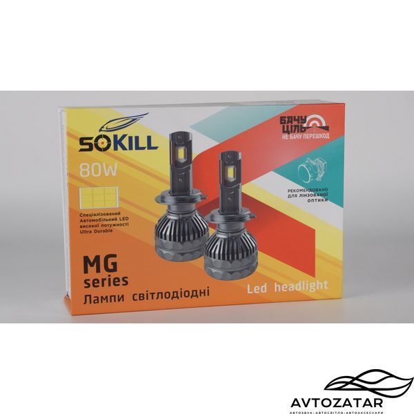 LED лампи SoKill MG H4 H/L 80W 9-32V 6К 211058 фото
