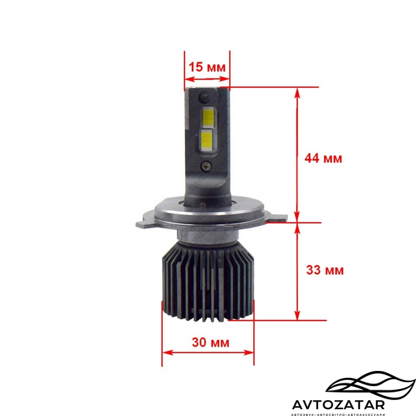 LED лампи Cyclone Type-45 H4 H/L 6000K 111698 фото