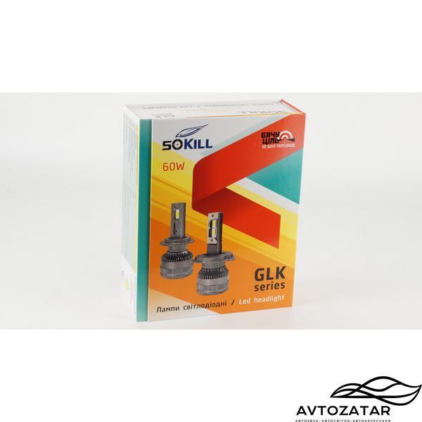 LED лампи SoKill GLK H4 H/L 60W 9-32V 6К 211060 фото