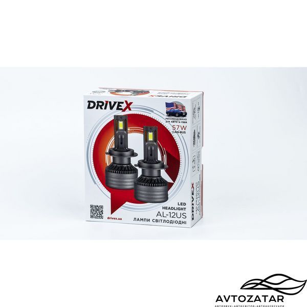LED лампи DriveX AL-12US H4 H/L 57W SUPER CAN 9-36V 6K 1122071 фото