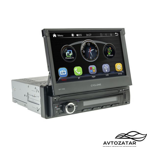 Автомагнітола з виїзним дисплеєм Cyclone MP-7056 111704 фото