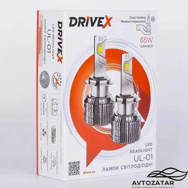 LED лампы DriveX UL-01 H4/H19 5.5K 65W CAN 111765 фото